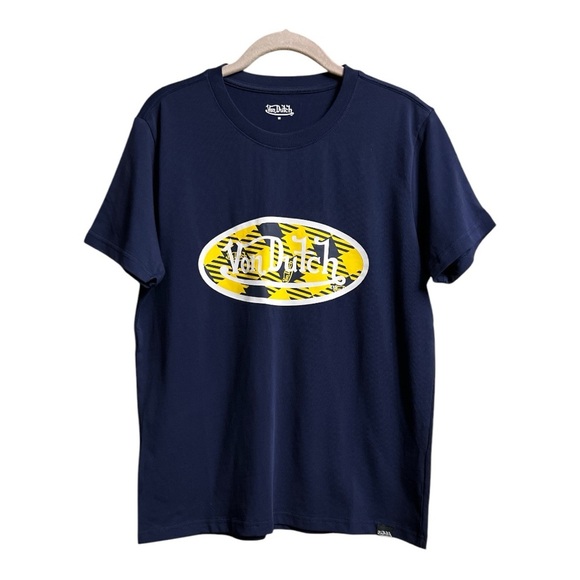 Von Dutch Navy Blue Graphic T-Shirt - Picture 1 of 7